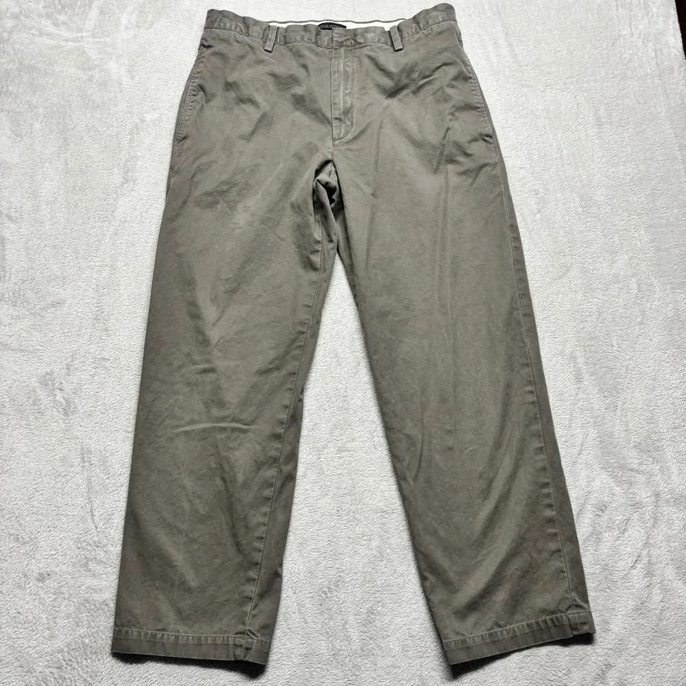 Banana Republic Gavin Straight Fit Chino Pants Mens 34x30 Stone Gray 100% Cotton